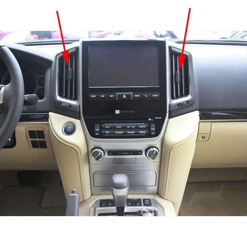 Передняя часть автомобиля, зажимы для вентиляционных отверстий кондиционера, зажим для розетки кондиционера для Toyota Land Cruiser LC200 FJ200 2008-2017