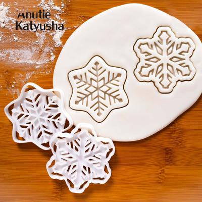 Многофункциональная форма для печенья, пищевой класс, здоровый рождественский инструмент для выпечки печенья в виде снежинок