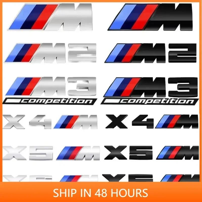 Original Car Size 3D Rear Trunk Emblem BMW F10 F20 F30 E90 F80 F87 X1 X2 X3 X4 X5m X6m M2 M3 M4 M5 M6Badge Car Stickers Logo