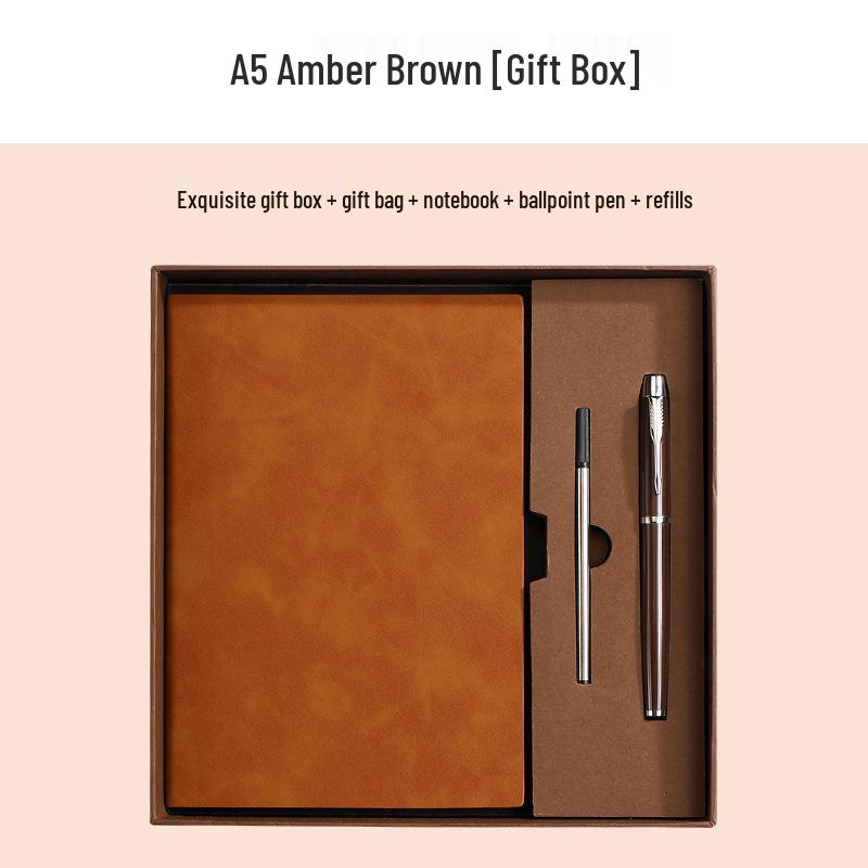 Custom Logo Notebook Gift Set: A5 Notebook, A6 Soft Cover Student Journal, Simple Business Diary