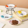 Ceramic Pet Food Water Bowl Cute Raised Pet Feeder Easy To Clean Pet Food Dispenser  Pet Supplies