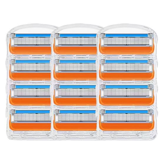 4/8/12/16 шт. сменные лезвия для мужской бритвы, 5 слоев, ручная бритва из нержавеющей стали, лезвия для триммера, сменные картриджи, подарок мужу и отцу