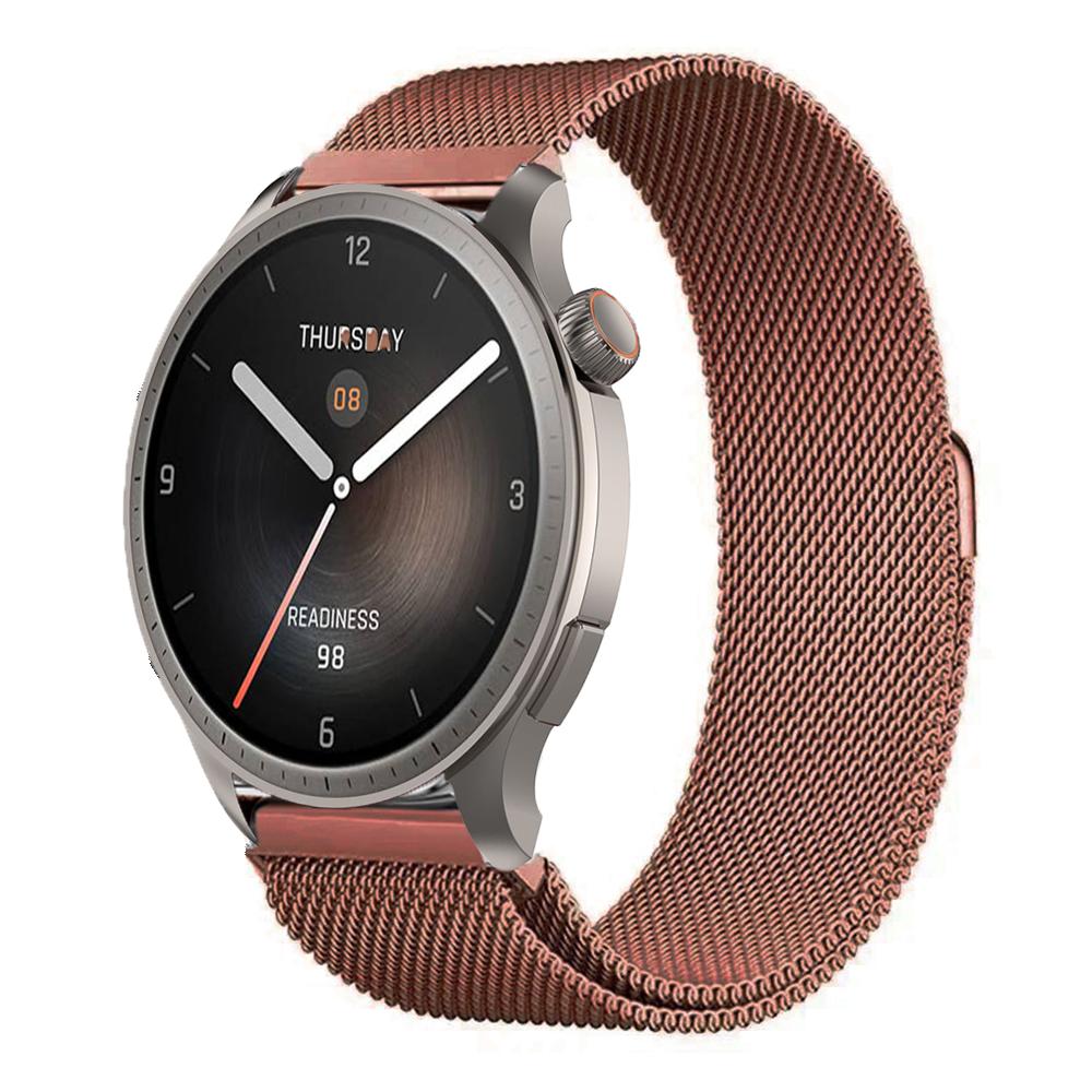 22 мм 20 мм Миланский ремешок для Amazfit Balance 2/Bip 6 5/GTR 4 3 Pro 47 мм Магнитный браслет для Amazfit Active 2/GTS 4 3 mini Ремешок