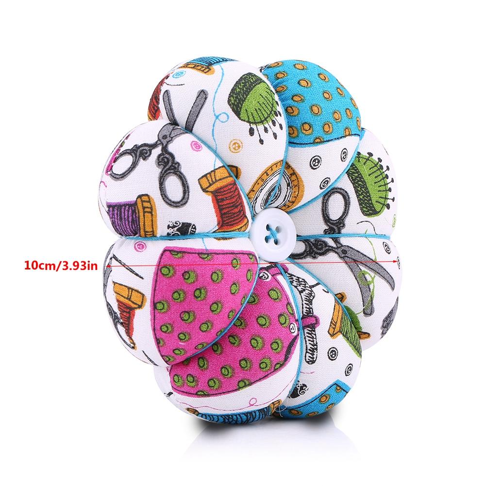 1 Pcs Creative Pumpkin Fabric Sewing Needles Pin Cushion with Elastic Wrist Belt