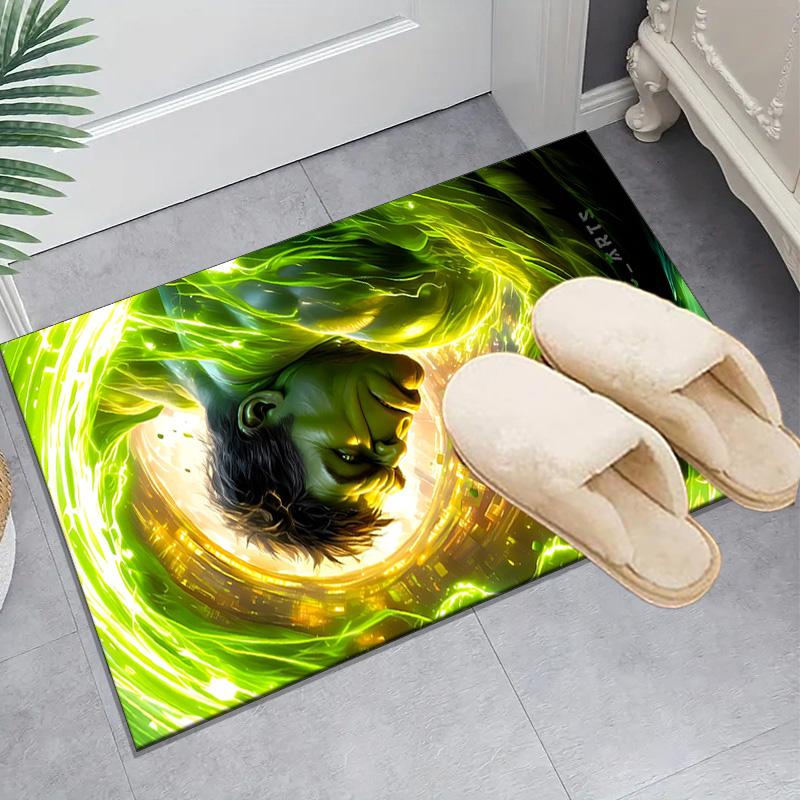 Green Hero Rug Area rug for Livingroom, Bedroom, Palyroom, Chair Rug, Office Rug, Floor mat, Large Size Fan Christmas Birthday gift