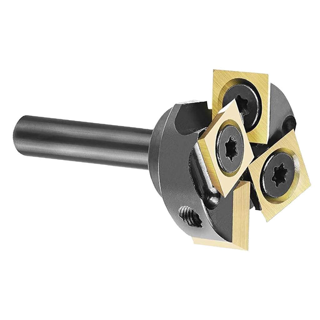 Фреза для выравнивания плит хвостовик 1/4 дюйма диаметр реза 1 дюйм покрытие ATS 2+2 зуба твердосплавная вставка ЧПУ фрезерование поверхности