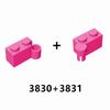 Свинья Радуга MOC Совместимые Детали 3830 3831 Кирпич-петля 1x4 Поворотная основа Строительные Блоки Детали DIY Просвещающий Блок Кирпичи Игрушка