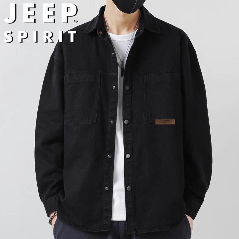 Мужская хлопковая повседневная рубашка с длинным рукавом JEEP SPIRIT