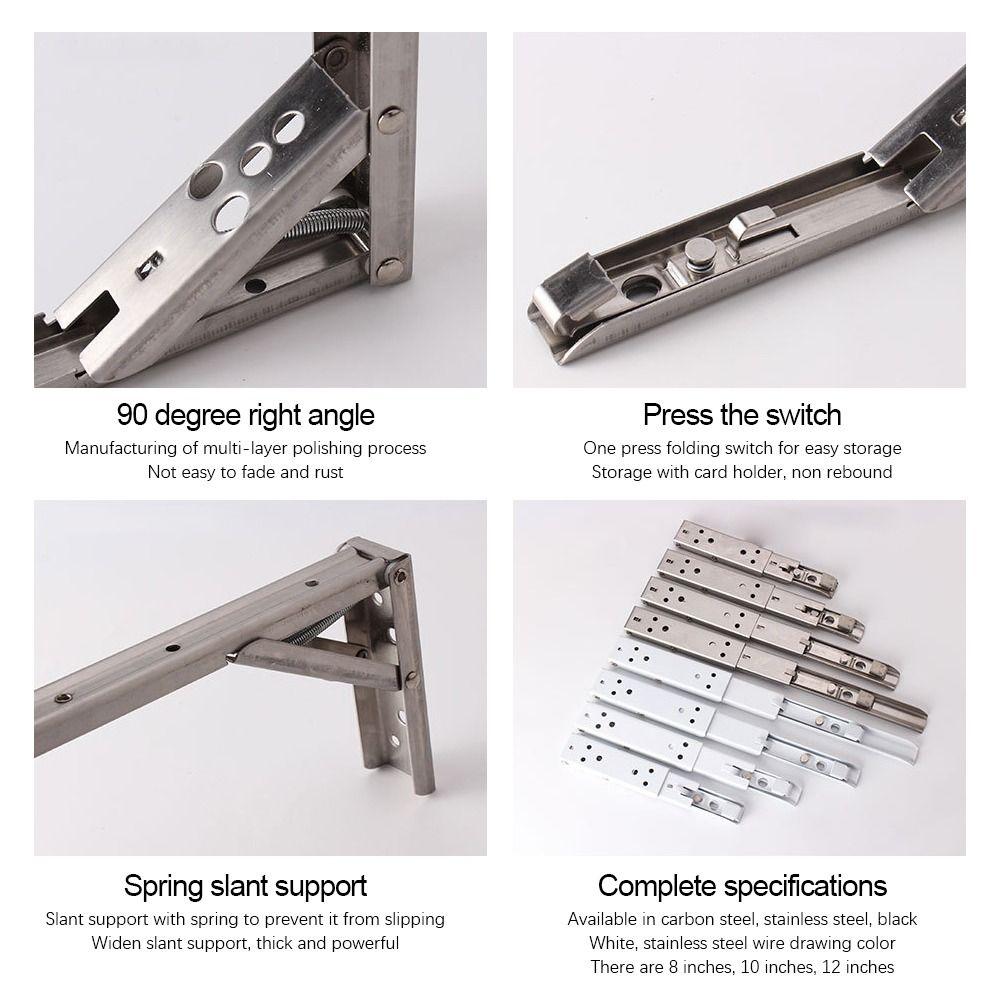Мебельная фурнитура, складной кронштейн для полки, экономия места, настенная полка, настенная опора