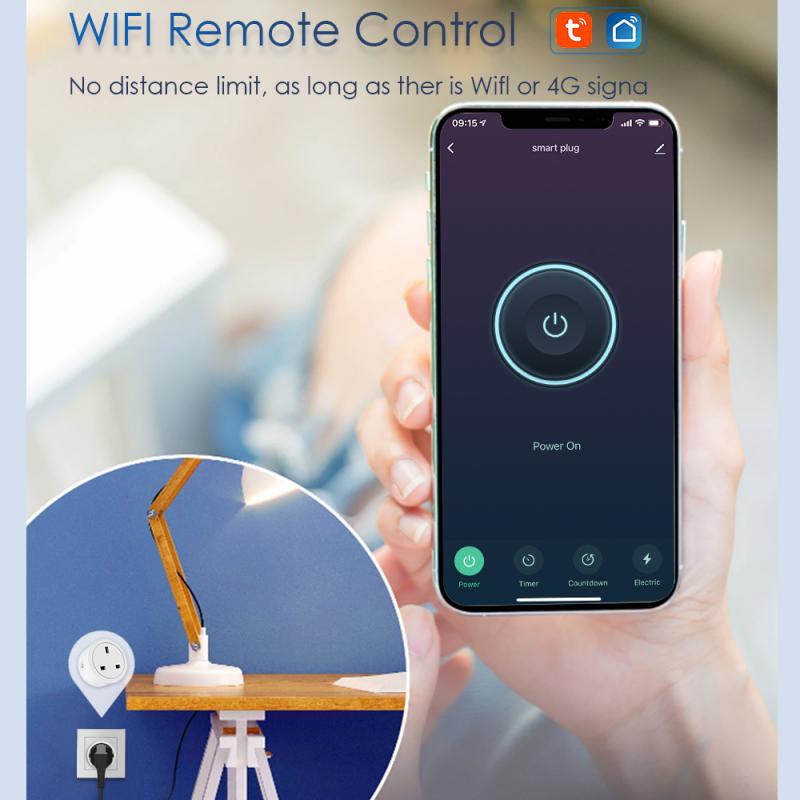 Corui Tuya 20a/16a Великобритания, Wi-Fi, умная розетка с монитором мощности, приложение Smart Life, голосовое управление, время для Alexa Google Assistant