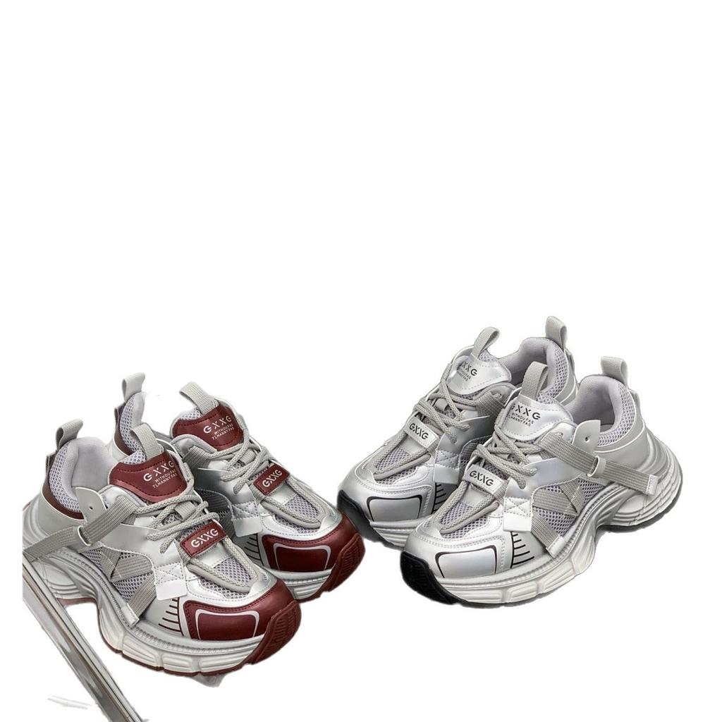 Кроссовки на толстой подошве, легкие и дышащие, сетчатые, папины кроссовки, женские, лето 2025, для бега, универсальные и тонкие спортивные туфли, повседневная женская обувь