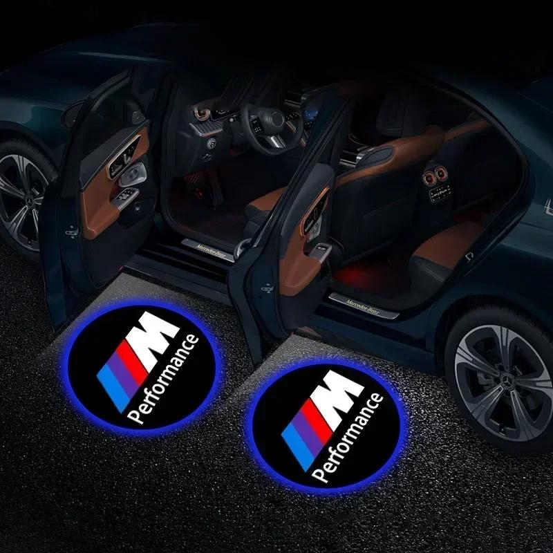 Interior Mouldings E90 For BMW 2Pcs Car Emblem Projector Lights Door Welcome Lamps For BMW i3 i4 i5 i7 iX3 F07 F48 F39 F34 F40 G