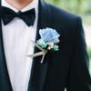 Брошь-булавка в виде цветка розы, свадебная бутоньерка
