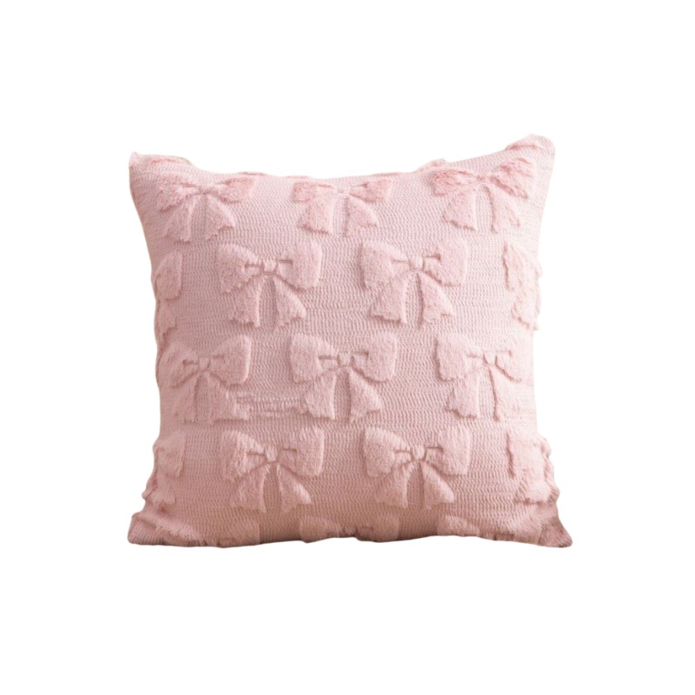 Bunny Bow and Daisy Fluffy Pillow Cover Super Soft Pillow Case Throw Pillowcase  Home Decoration