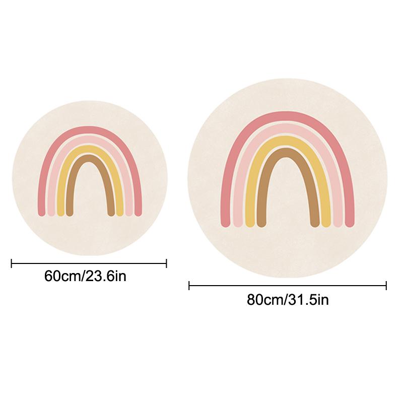 Радужный пушистый ковер для гостиной с кисточками, белый ворсистый ковер для спальни, складной детский ковер, мягкий игровой коврик для детей