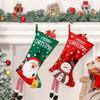 Creative Red Christmas HolidayGift Stocking Decoration Cute Santa Tree SnowmanOrnament for Fireplace Hanging Holiday Scene Decor