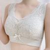 Thin Section of The Large Size Without Steel Ring Underwear Female Anti-sagging Beauty Undershirt Type Gathered Bra