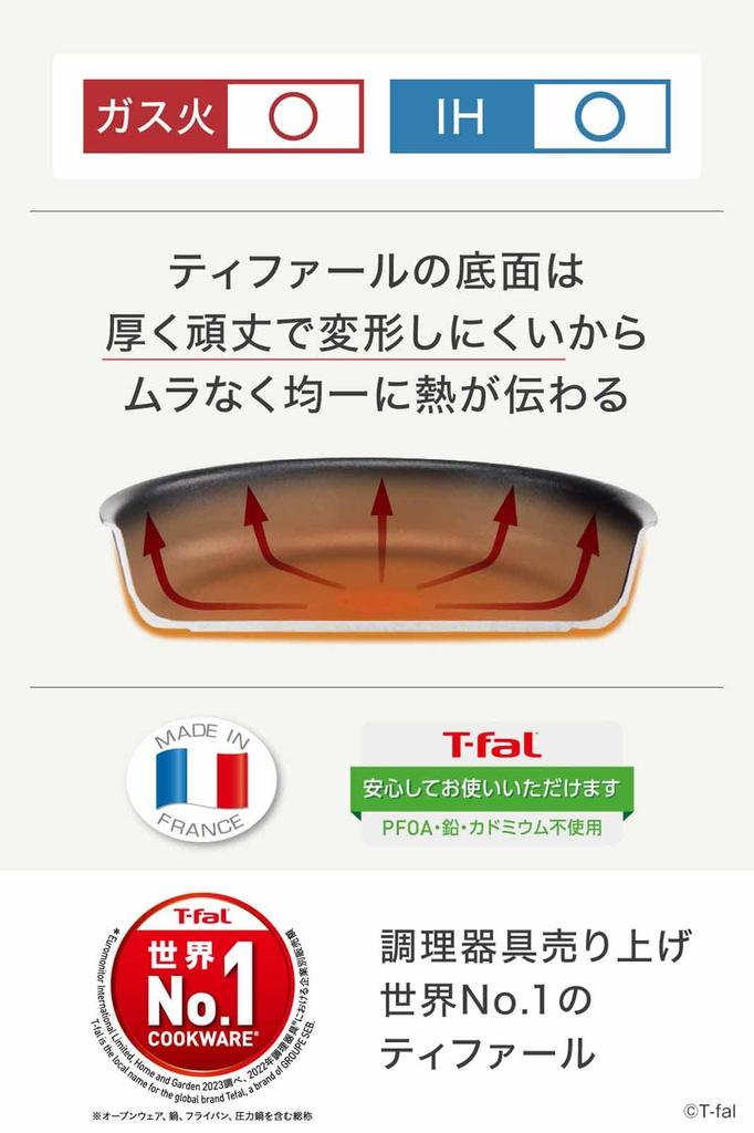 Tefal Pot 28cm Deep Wok IH совместима с газом, не содержащим вредных веществ, таких как и Inspire Jet Gray Wok темно-серый G30419 Stir-Fry Fire, PFOA,