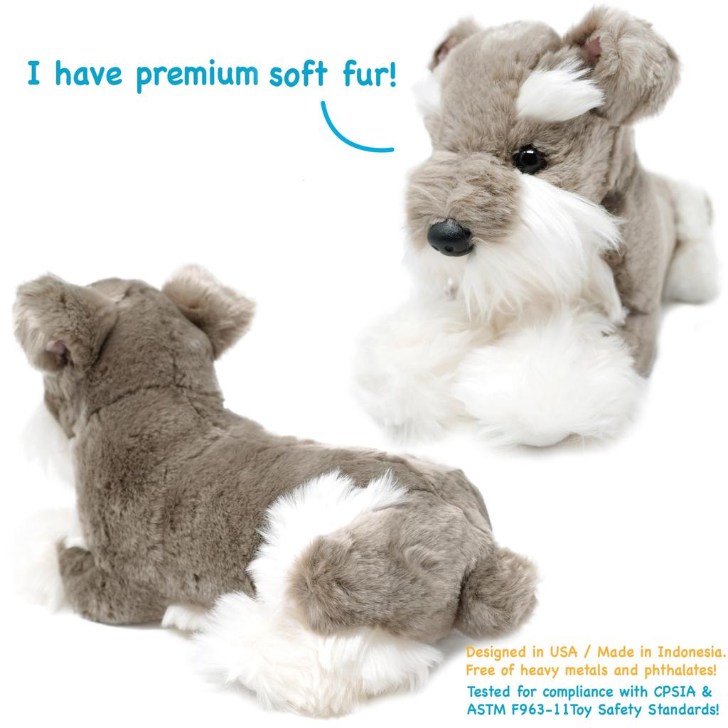 Realistic Schnauzer Plush Dog, 30cm, Cute, Birthday Gift for Boys and Girls [Authentic Japanese Product]