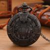 Retro Fashion Men's Black Pocket Watches Punk Hollow Spider Design Necklace Pendant Quartz Pocket Watch,ideal Choice for Gifts To Men