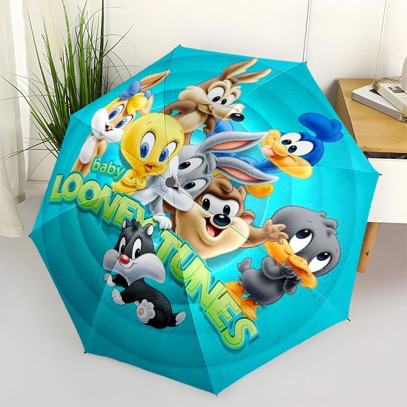 1pc Looney Tunes Umbrella with Plastic Handle,Cartoon Pattern,Suitable for All Seasons Multi-functional Umbrella393