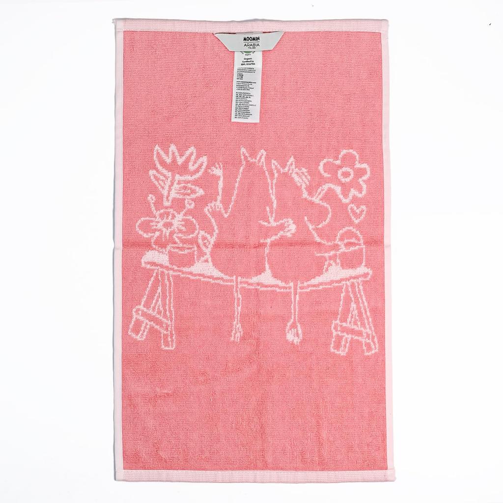Arabia Гостевое лицо 30см x Муми-тролль Финское полотенце, Полотенце, Полотенце, 50см, Любовь, Розовый, 1072618, Скандинавский, [Продукт]