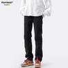 Homlean Men's American High-Street Straight-Leg Jeans