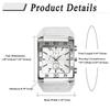 Square Analog Waterproof Leather Belt Quartz Watch Rock Punk Fashion Watch White Birthday Christmas Day Boyfriend Gift Men's Watch - Valentine's