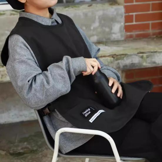 Нейлоновый фартук, водонепроницаемый, устойчивый к пятнам, повседневный жилет, однотонный жилет без рукавов, рабочая одежда с карманами для кухни, рукоделие, живопись