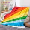 Rainbow Colour Illusion Cartoon Soft Flannel Blankets,Throw Blanket Comfortable Blanket for Picnic Beds Sofa Home Bedroom Gifts