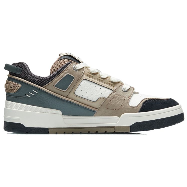 Li Ning Journey Non-Slip Durable Low-Top Skate Shoes Men Skate Shoes Gray Green AGCR297-4