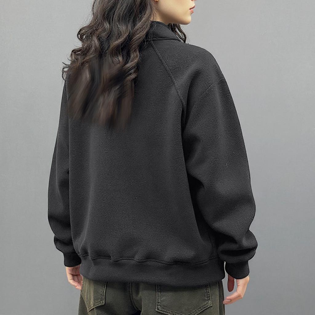 Women's Fashionable Casual Solid Color Long Sleeve Top