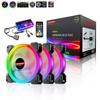 COOLMOON Radiance RGB 12см Светодиодный вентилятор охлаждения с двойным отверстием для настольных компьютеров