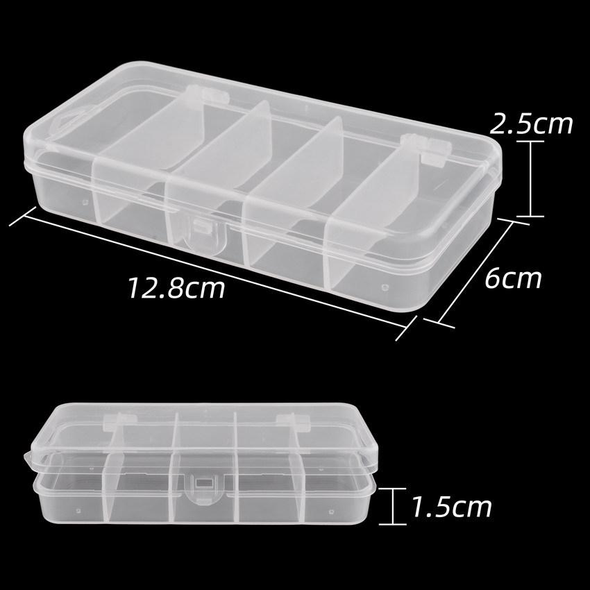 Transparent Plastic Lure and Component Storage Box with 5, 8, or 10 Compartments (Thunder Frog Box).