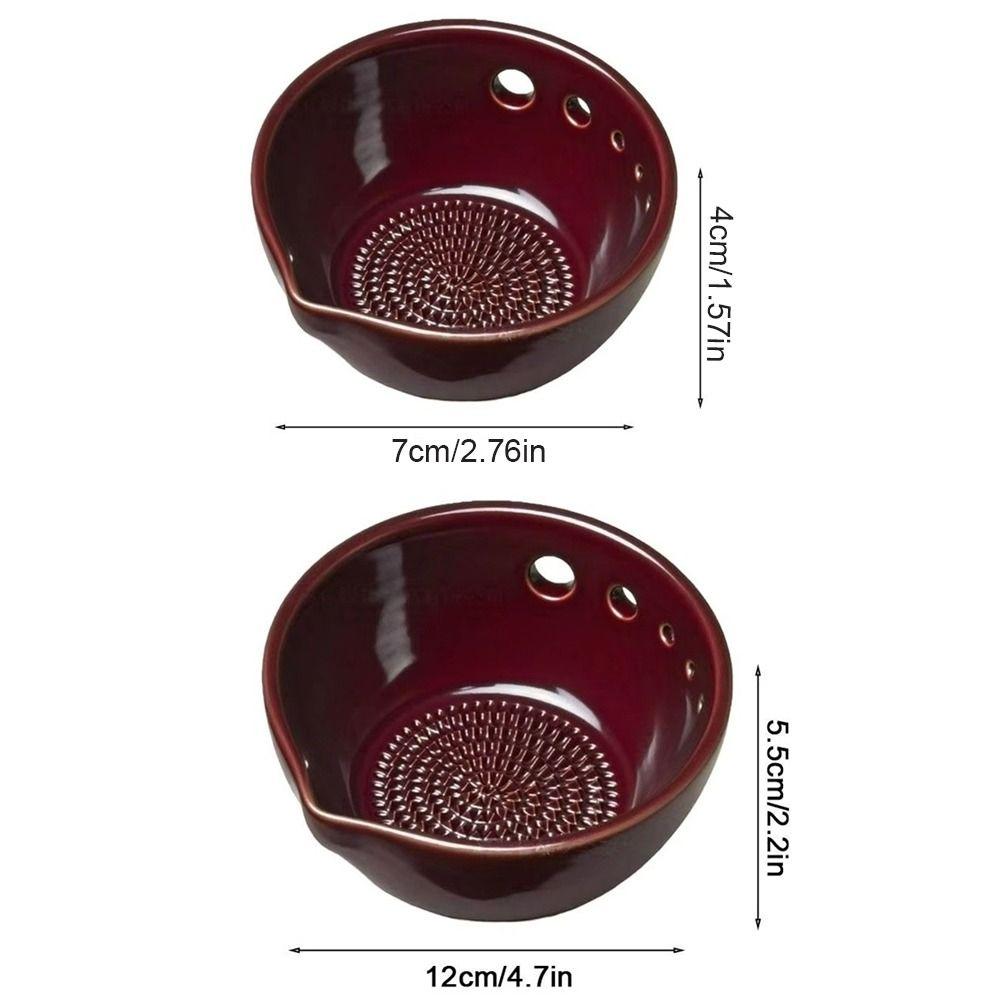 Керамическая терка для имбиря Измельчающий инструмент Измельчитель пюре из имбиря Моющаяся миска для измельчения пищи Чеснок