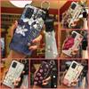 Anti-dust Phone Holder Phone Case For Nokia G100 Silicone Back Cover Ring Lanyard Wristband Waterproof Flower Anti-knock