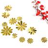 12 Pcs Holiday Wedding Market Three Dimensional Sun Flower Pattern Decoration Wall Sticker