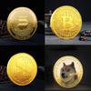 Биткоин BTC SHIB DOGE XRP Сувенирная монета из металла Коллекция криптовалютных монет с пластиковым кейсом