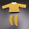 Suits for 1/12BJD Dolls Doll T-shirt Socks DIY Doll Clothes Cotton Dot Blouse Doll Cotton T-shirt
