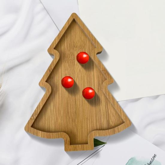 Поднос в форме рождественской елки, деревянные доски для десертов, разделочная доска для стейков, безопасно и легко