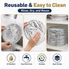 Reusable Aluminum Foil Food Covers 30 Pack - Stretchable Edges for Bowls, Plates and Food Containers, Heat Retention Temperature Range -60° to 140°