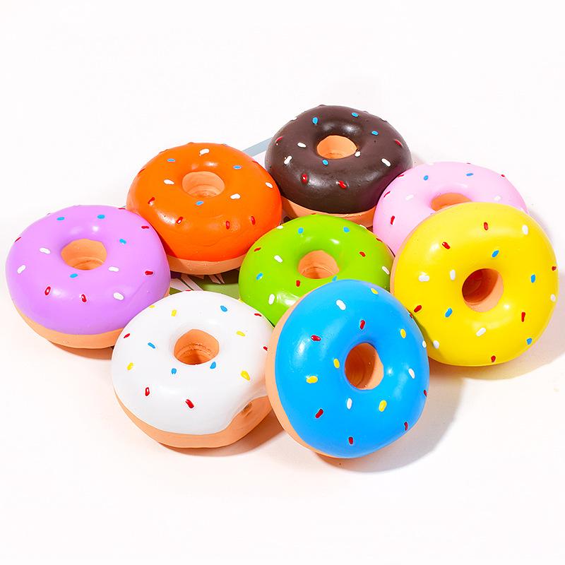 Pet Biting Toys Latex Squeaky Dog Toys Soft Bite Resistant Pet Squeaky Toys Colorful Doy Molar Self Happy