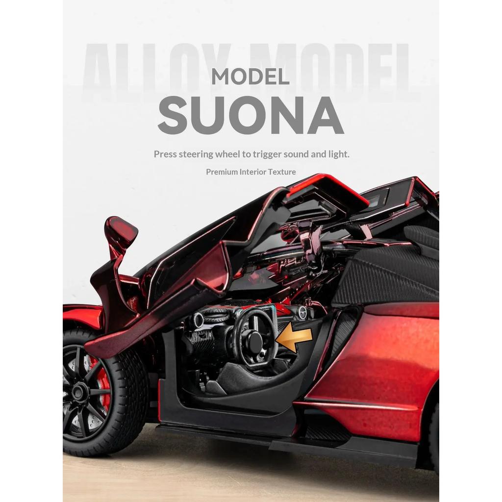1/24 McLaren Посеребренная версия Senna Металлическая модель автомобиля С оттяжкой Детская забавная игрушка Интерактивный автомобиль для родителей и детей