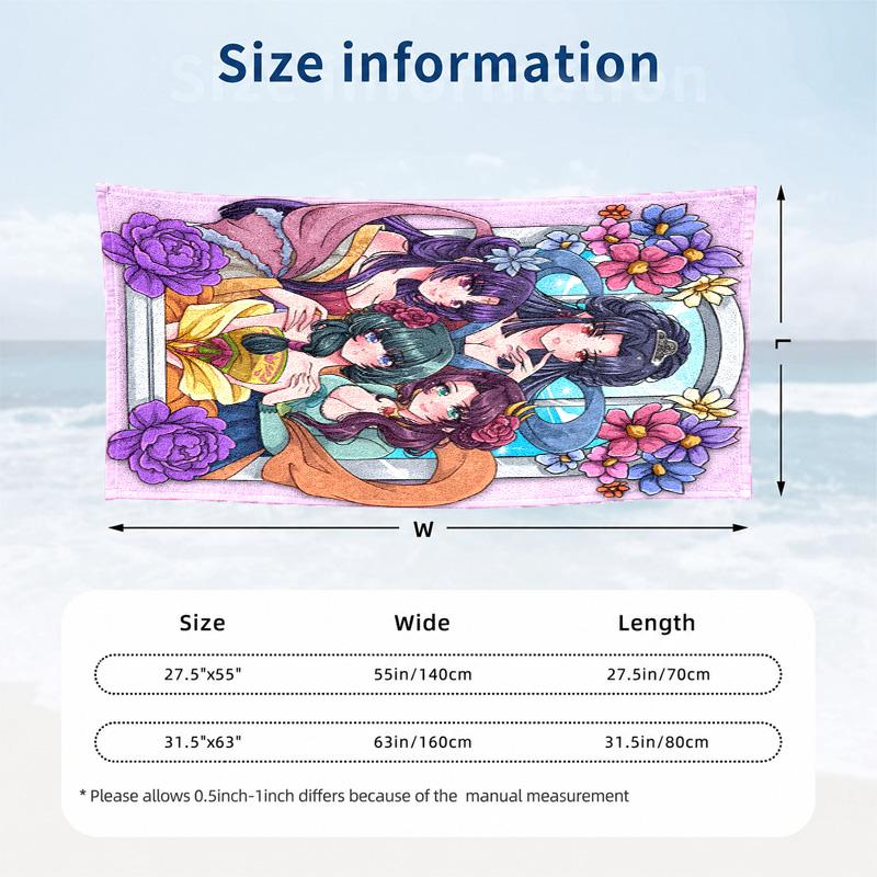 The Apothecary Diaries Microfiber Beach Towel Quick Dry Sand Free Lightweight Beach Towels for Travel Swimming Camping