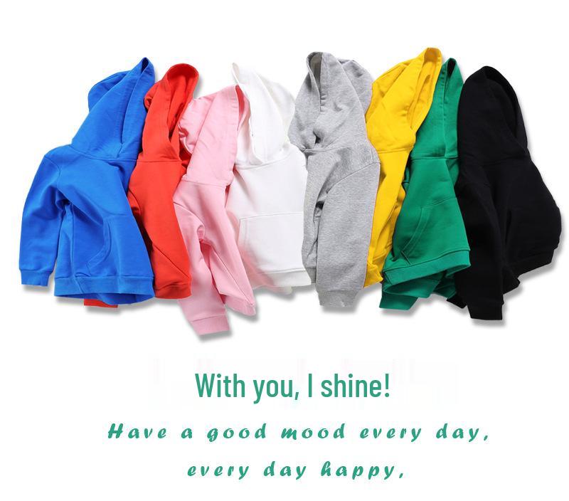 Детский хлопковый худи и штаны - комплект из двух предметов для мальчиков и девочек - весенне-осенняя спортивная одежда