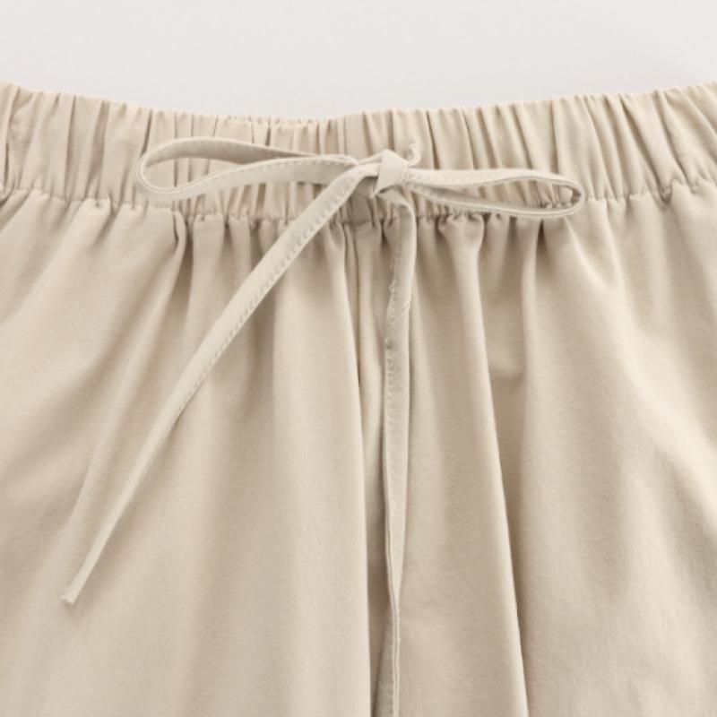 Shop Women Stretch Banding Baggy Pants White Pic Wpt 1394