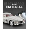 1/18 Mercedes-Benz 300SL Supercar Alloy Car Model Sound and Light Pull Back Children's Toy Collectibles Birthday Gift