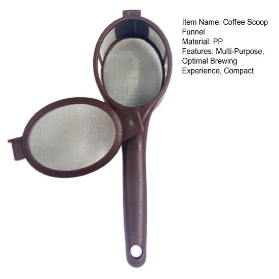 Совок для кофе, воронка, многоразовый сетчатый фильтр, кофеварка из нержавеющей стали, можно мыть в посудомоечной машине, портативный дуршлаг