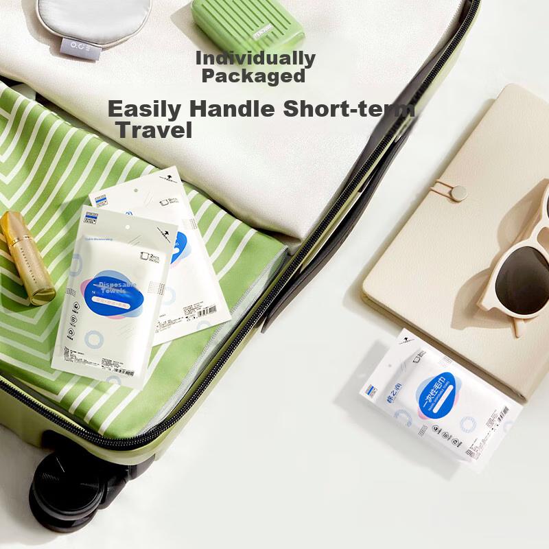 Mianzhirun Disposable Bath Towels, Pack of 10, Thickened Large Size [70*140cm], Individually Wrapped, Portable for Travel And Business Trips