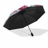 Pink Ranger Inspired Automatic Opening Folding Umbrella - 8 Rib Iron Frame, Portable Design for Outdoor Use, Ideal Gift for Fans and Travele
